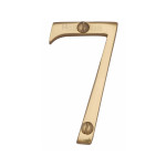 M Marcus Heritage Brass Numeral 7 - Face Fix 76mm Slimline font